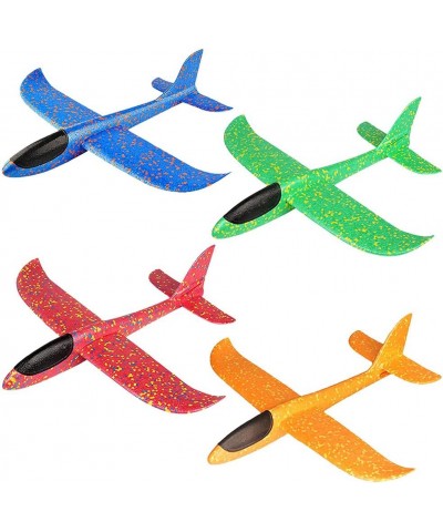 4 Packs Airplane Toy Large Throwing Foam Plane Dual Flight Mode Aeroplane Gliders Flying Aircraft Gifts for Kids Outdoor Yard...