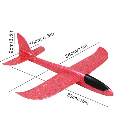 4 Packs Airplane Toy Large Throwing Foam Plane Dual Flight Mode Aeroplane Gliders Flying Aircraft Gifts for Kids Outdoor Yard...