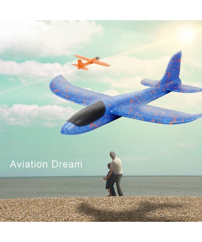 4 Packs Airplane Toy Large Throwing Foam Plane Dual Flight Mode Aeroplane Gliders Flying Aircraft Gifts for Kids Outdoor Yard...