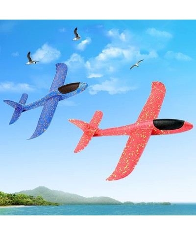 4 Packs Airplane Toy Large Throwing Foam Plane Dual Flight Mode Aeroplane Gliders Flying Aircraft Gifts for Kids Outdoor Yard...