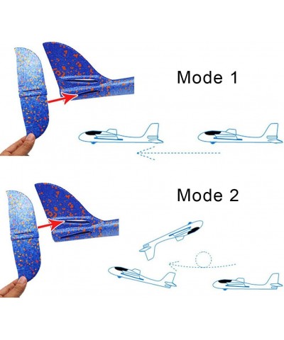 4 Packs Airplane Toy Large Throwing Foam Plane Dual Flight Mode Aeroplane Gliders Flying Aircraft Gifts for Kids Outdoor Yard...