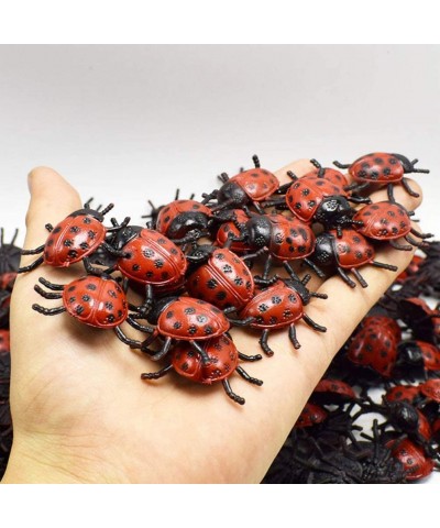 25 Pieces Mini Ladybug Toys Plastic Fake Ladybug Realistic Garden Decoration for Halloween Prank Props Party Favors $21.51 Ga...