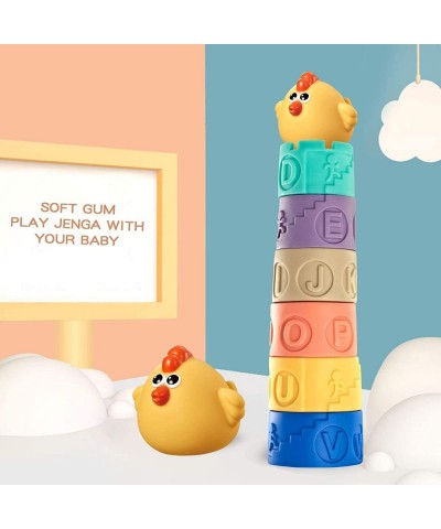 Soft & Colorful Stacking Blocks Building Blocks for Toddlers Baby Teething Chewing Stacking Blocks Educational Baby Toys 6 Mo...