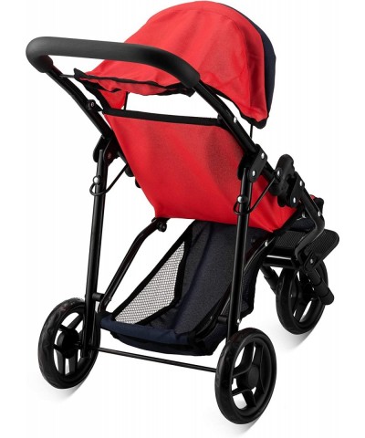 Hushlily® Baby Doll Jogger Stroller with Adjustable Canopy & Basket Foldable with Smooth Rolling Wheels (Red & Blue) $73.52 D...