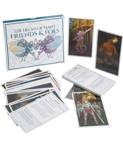 49 Hand-Illustrated Colorful Fantasy Tabletop Role Playing Game| DND 5e|The Deck of Many Friends & The Deck of Many Foes $37....