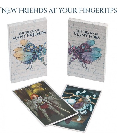 49 Hand-Illustrated Colorful Fantasy Tabletop Role Playing Game| DND 5e|The Deck of Many Friends & The Deck of Many Foes $37....