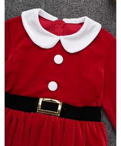 Girls Christmas Long Sleeve Snowball Carol Swing Dress with Santa Hat Xmas Party Costume $32.06 Kids' Costumes