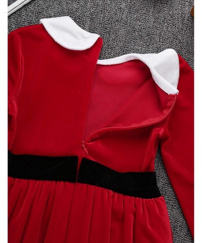 Girls Christmas Long Sleeve Snowball Carol Swing Dress with Santa Hat Xmas Party Costume $32.06 Kids' Costumes