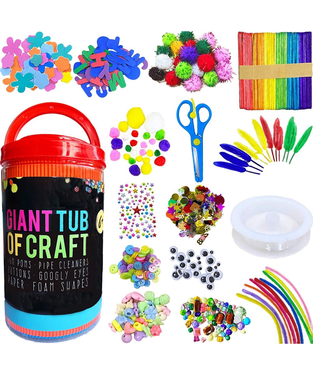 Mega Craft Cube Arts and Crafts Supplies for Kids - Assorted Craft Art Supply Kit for Toddlers Age 4 5 6 7 8 9 - All in One D...