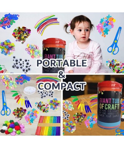 Mega Craft Cube Arts and Crafts Supplies for Kids - Assorted Craft Art Supply Kit for Toddlers Age 4 5 6 7 8 9 - All in One D...