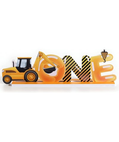 Construction Truck One Letter Sign 1st Birthday Table Centerpieces Party Decor First Birthday Centerpieces for Tables Boy Gir...