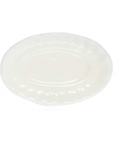 International Miniatures Dollhouse Miniature White Porcelain Platter with Fluted Rim $15.42 Dollhouse Accessories