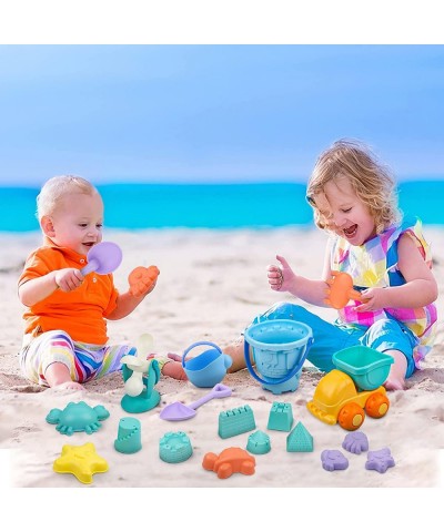 Kids Beach Sand Toys Set 20pcs Castle Animals Sand Molds Water Wheel and Bucket Sandbox Toys with Mesh Bag $39.92 Sandboxes &...