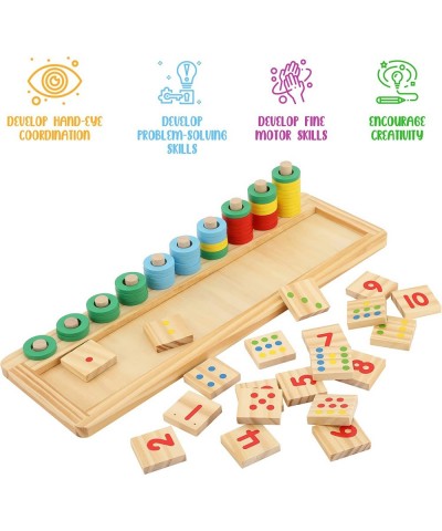 Wooden Number Blocks. Educational Toy to Boost Kids Intelligence - Montessori Kindergarten & Preschool Top Choice for Age 3+ ...