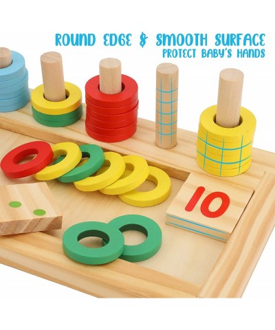 Wooden Number Blocks. Educational Toy to Boost Kids Intelligence - Montessori Kindergarten & Preschool Top Choice for Age 3+ ...