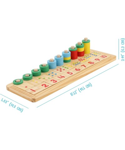 Wooden Number Blocks. Educational Toy to Boost Kids Intelligence - Montessori Kindergarten & Preschool Top Choice for Age 3+ ...