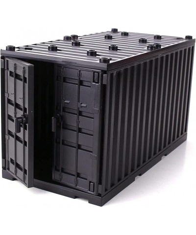 Black Cargo Shipping Container Compatible with Toy Brick Minifigures $22.44 Toy Building Sets