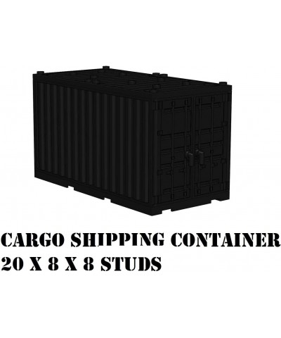 Black Cargo Shipping Container Compatible with Toy Brick Minifigures $22.44 Toy Building Sets