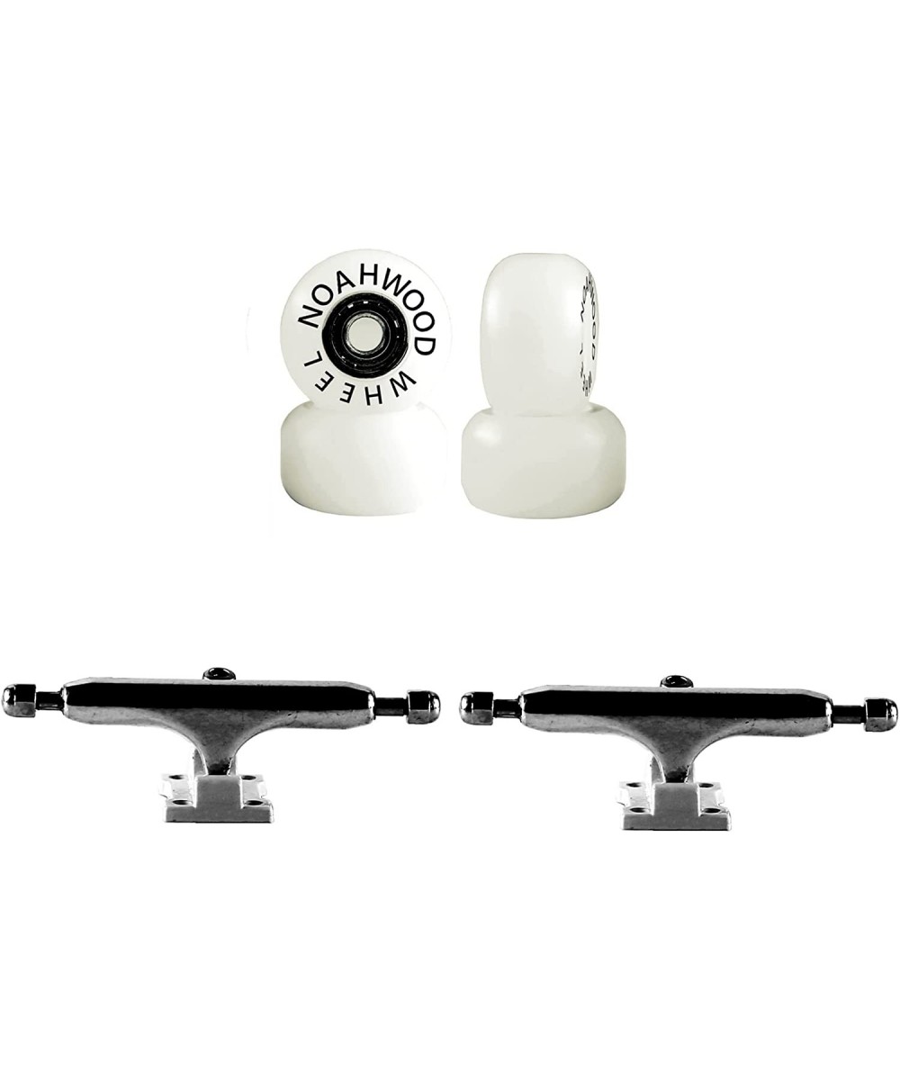 Fingerboards Crown Logo Wheels iii White (ABEC-5 Bearing) + (Gift Prince Trucks) (Gift 34mm Silvery Hanger + White Baseplate)...