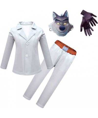 The Bad Guys Cosplay Wolf Costume Kids Jumpsuit Anime Bodysuit Mr. Wolf Outfit for Halloween Party $43.28 Kids' Costumes