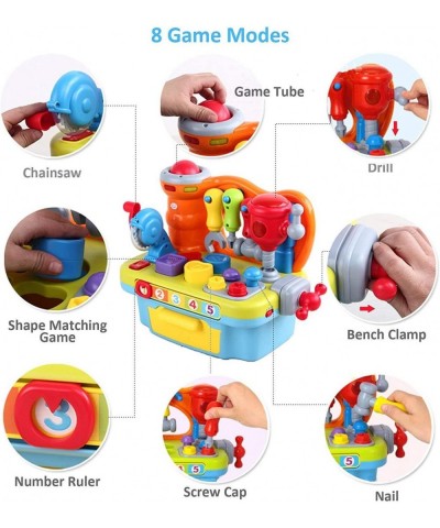 Multifunctional Musical Learning Tool Workbench Toy Set for Kids with Shape Sorter Tools $52.35 Early Development & Activity ...