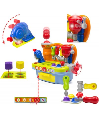 Multifunctional Musical Learning Tool Workbench Toy Set for Kids with Shape Sorter Tools $52.35 Early Development & Activity ...