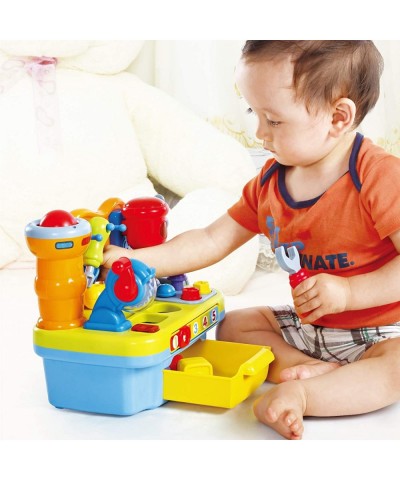 Multifunctional Musical Learning Tool Workbench Toy Set for Kids with Shape Sorter Tools $52.35 Early Development & Activity ...