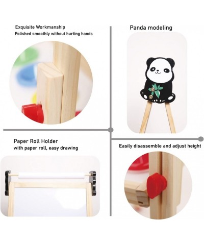 Kids Easel Double Sided Art Easel for Kids with Whiteboard Chalkboard Paper Roll Height Adjustable Kids Easel with Painting A...