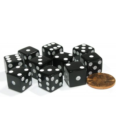 Set of 10 Six Sided D6 12mm Square Dice Black $15.72 Game Accessories