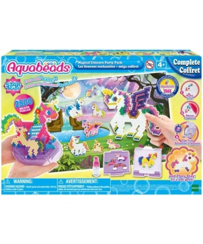 Magical Unicorn Party Pack Complete Arts & Crafts Bead Kit for Children - Over 2 500 Beads Bead Stands Play mat and Display S...