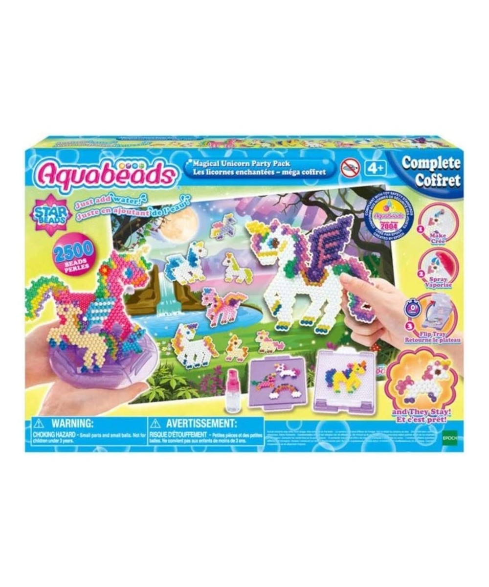 Magical Unicorn Party Pack Complete Arts & Crafts Bead Kit for Children - Over 2 500 Beads Bead Stands Play mat and Display S...