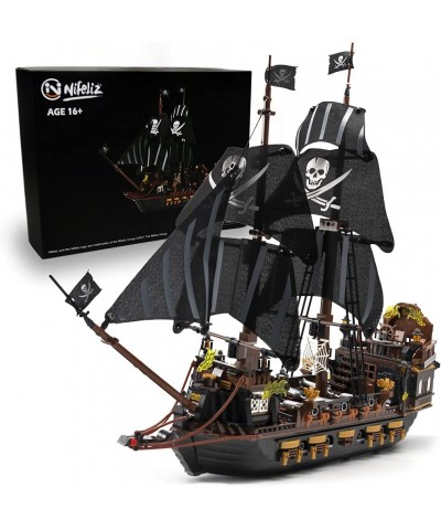 Black Hawk Pirates Ship Model Building Blocks Kits - Construction Set to Build Model Set and Assembly Toy for Teens and Adult...