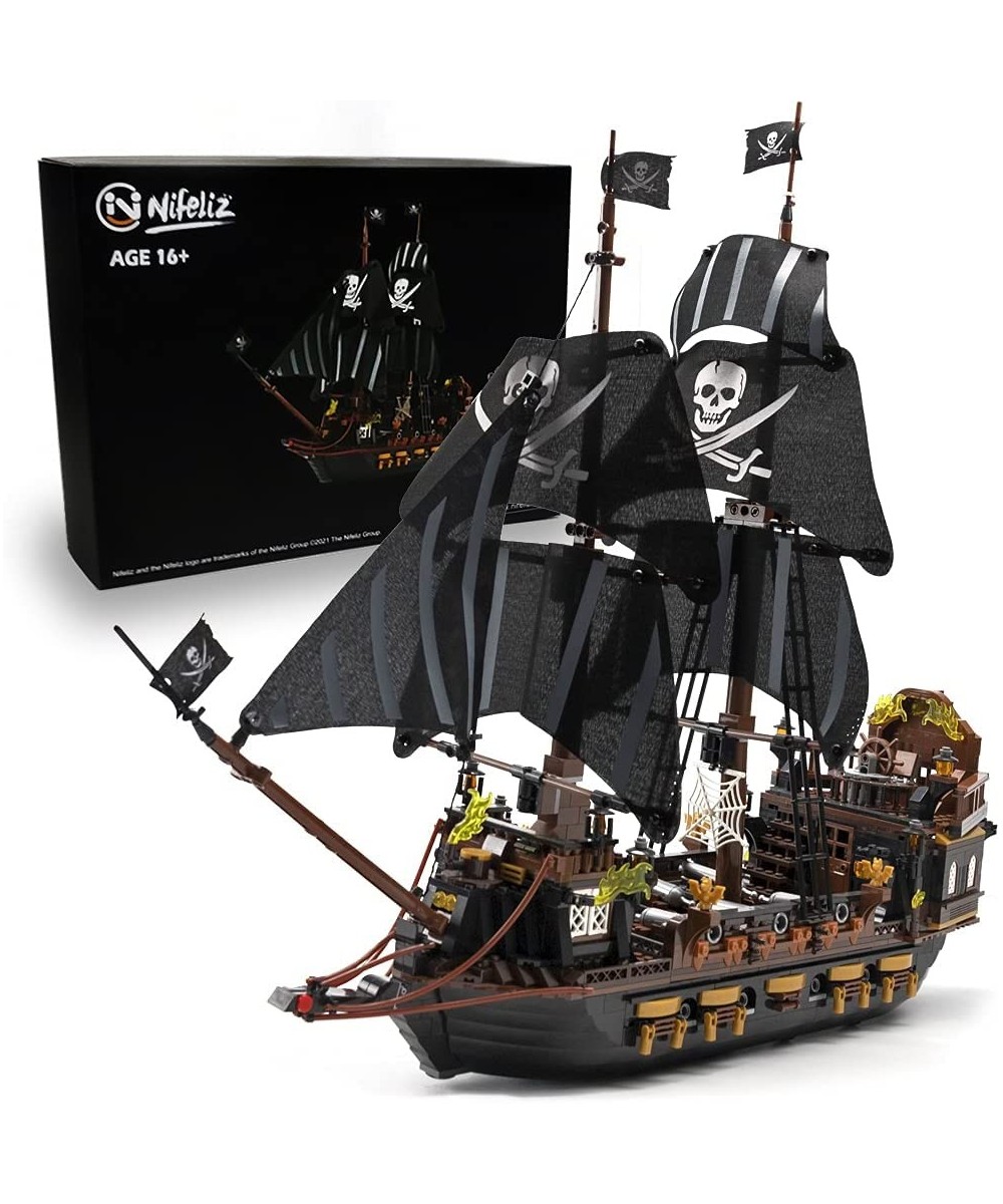 Black Hawk Pirates Ship Model Building Blocks Kits - Construction Set to Build Model Set and Assembly Toy for Teens and Adult...