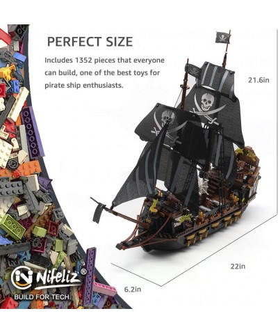 Black Hawk Pirates Ship Model Building Blocks Kits - Construction Set to Build Model Set and Assembly Toy for Teens and Adult...