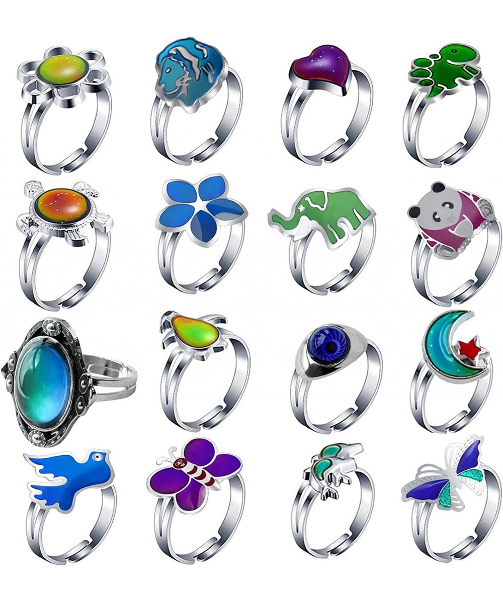 Mood Rings Change Color Emotion Feeling Finger Ring with Gift Box $26.16 Kids' Dress-Up Accessories