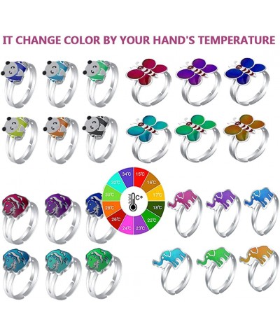 Mood Rings Change Color Emotion Feeling Finger Ring with Gift Box $26.16 Kids' Dress-Up Accessories