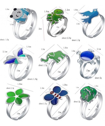 Mood Rings Change Color Emotion Feeling Finger Ring with Gift Box $26.16 Kids' Dress-Up Accessories