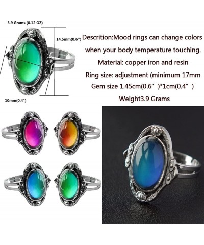 Mood Rings Change Color Emotion Feeling Finger Ring with Gift Box $26.16 Kids' Dress-Up Accessories