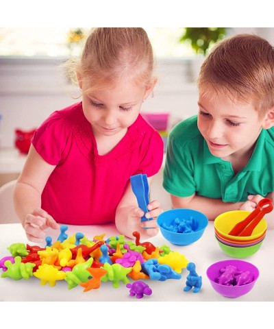 Counting Dinosaurs Toys Matching Game for Kids with Sorting Bowls Sensory Toys Color Classification Game Set Early Learning T...