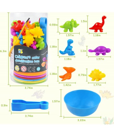 Counting Dinosaurs Toys Matching Game for Kids with Sorting Bowls Sensory Toys Color Classification Game Set Early Learning T...