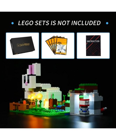 LED Light Kit for Lego Minecraft The Rabbit Ranch 21181 Building Kit Lighting Set Compatible with Lego 21181 (Lights Only No ...