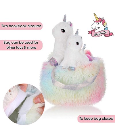 4 Pieces Unicorn Toys for Girls Plush Stuffed Unicorn Toys XL Furry Bag and Doll Blanket Adorable Plush Stuffed Animal Toy fo...