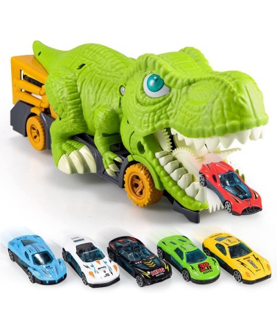 Dinosaur Toys for Kids 3-5 Dinosaur Transport Truck with 6 Pack Small Car Vehicles Dinosaur Toys for Kids 5-7 Dino Car Playse...