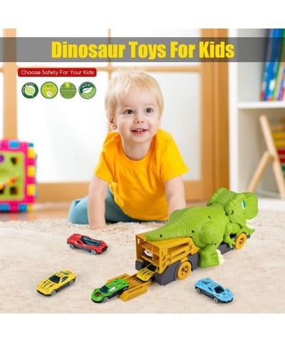 Dinosaur Toys for Kids 3-5 Dinosaur Transport Truck with 6 Pack Small Car Vehicles Dinosaur Toys for Kids 5-7 Dino Car Playse...