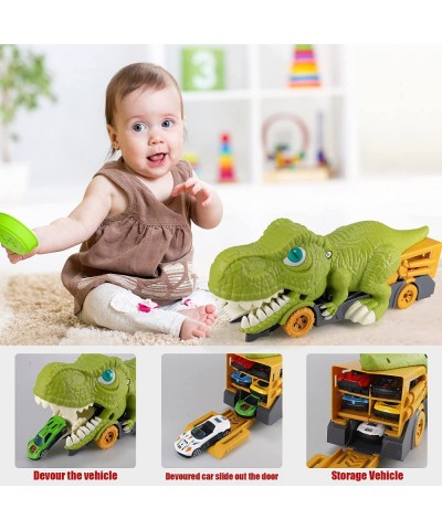 Dinosaur Toys for Kids 3-5 Dinosaur Transport Truck with 6 Pack Small Car Vehicles Dinosaur Toys for Kids 5-7 Dino Car Playse...