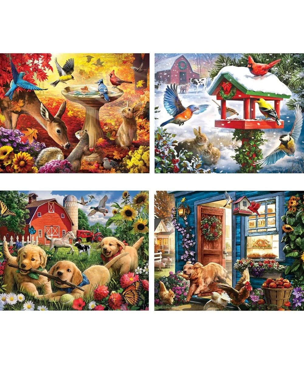 – 4-in-1 Multi-Pack - 300 Piece Jigsaw Puzzles for Adults – 300 pc Puzzle Set Bundle by Artist Larry Jones - 16" x 20" (41 cm...