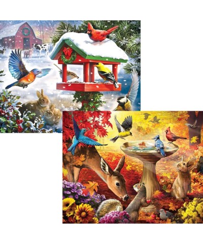 – 4-in-1 Multi-Pack - 300 Piece Jigsaw Puzzles for Adults – 300 pc Puzzle Set Bundle by Artist Larry Jones - 16" x 20" (41 cm...