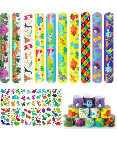 36Pcs Dinosaur Slap Bracelets for Kids Party Favors Pack Dinosaur Toys with Variety Design Dinosaur Party Supplies Snap Band ...