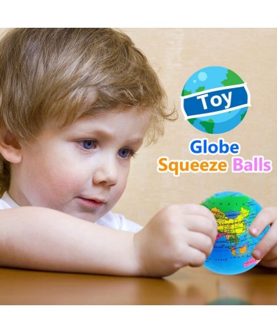 24 Pcs Globe Squeeze Balls Earth Stress Relief Balls Foam Squeeze Balls for Finger Exercise Party Favors School Classroom 2.5...