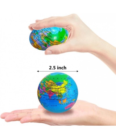 24 Pcs Globe Squeeze Balls Earth Stress Relief Balls Foam Squeeze Balls for Finger Exercise Party Favors School Classroom 2.5...